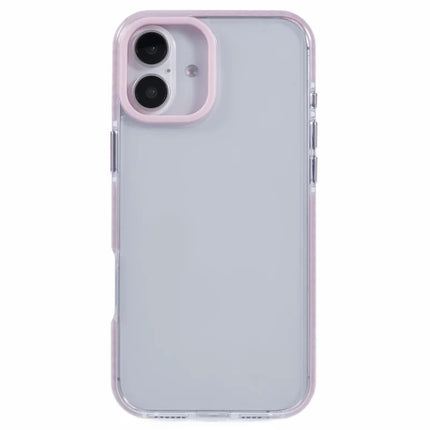 For iPhone 16 Plus Clear Case TPU+PC Shockproof Phone Back Cover