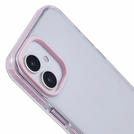 For iPhone 16 Plus Clear Case TPU+PC Shockproof Phone Back Cover