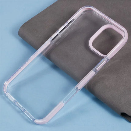 For iPhone 16 Plus Clear Case TPU+PC Shockproof Phone Back Cover