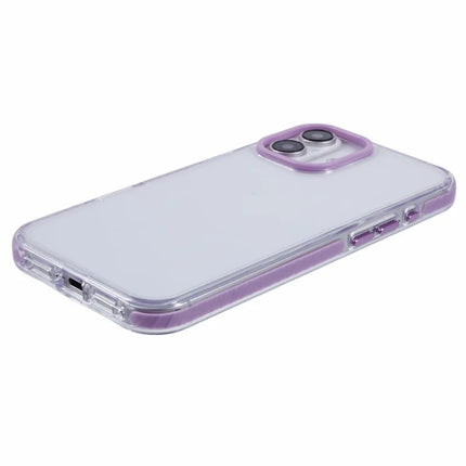 For iPhone 16 Plus Clear Case TPU+PC Shockproof Phone Back Cover
