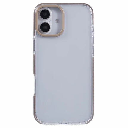 For iPhone 16 Plus Clear Case TPU+PC Shockproof Phone Back Cover