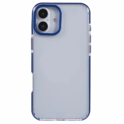 For iPhone 16 Plus Clear Case TPU+PC Shockproof Phone Back Cover