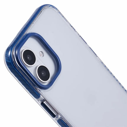 For iPhone 16 Plus Clear Case TPU+PC Shockproof Phone Back Cover