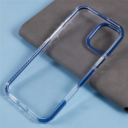For iPhone 16 Plus Clear Case TPU+PC Shockproof Phone Back Cover