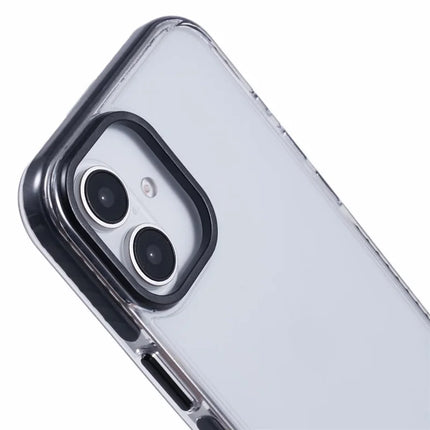 For iPhone 16 Plus Clear Case TPU+PC Shockproof Phone Back Cover