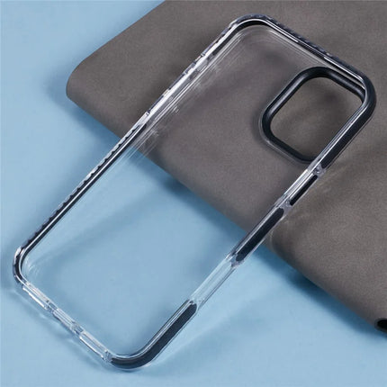 For iPhone 16 Plus Clear Case TPU+PC Shockproof Phone Back Cover