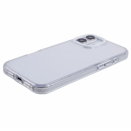 For iPhone 16 Plus Clear Case TPU+PC Shockproof Phone Back Cover