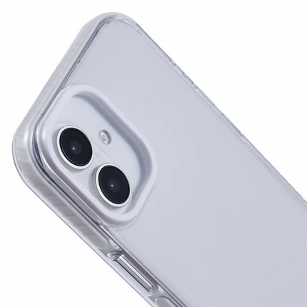 For iPhone 16 Plus Clear Case TPU+PC Shockproof Phone Back Cover