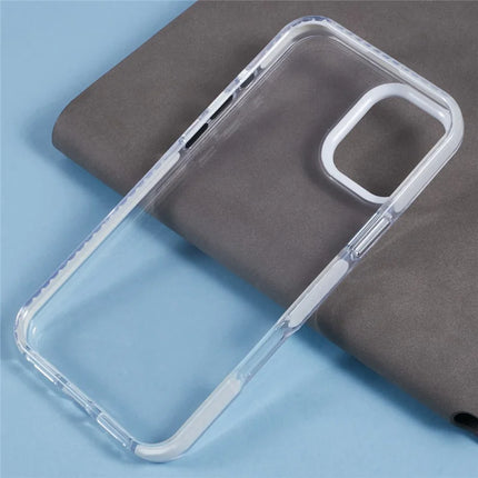 For iPhone 16 Plus Clear Case TPU+PC Shockproof Phone Back Cover