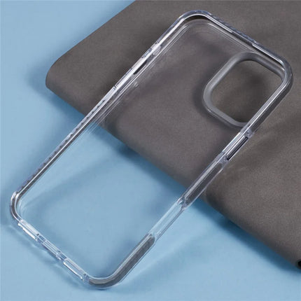 For iPhone 16 Plus Clear Case TPU+PC Shockproof Phone Back Cover