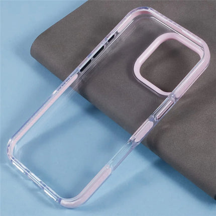 For iPhone 16 Pro Clear Case TPU+PC Shockproof Phone Back Cover
