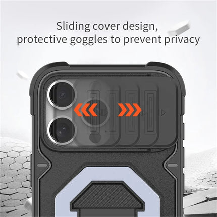 For iPhone 16 Pro Max Case Compatible with MagSafe PC+TPU Kickstand Phone Cover with Lanyard