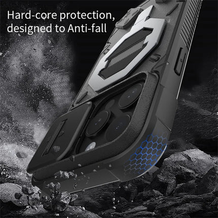 For iPhone 15 Pro Max Case Compatible with MagSafe PC+TPU Kickstand Phone Cover with Lanyard