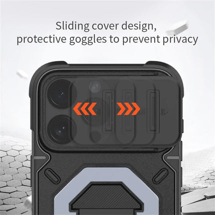 For iPhone 15 Pro Max Case Compatible with MagSafe PC+TPU Kickstand Phone Cover with Lanyard