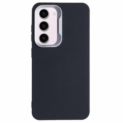 For Samsung Galaxy S23 Case Leather Textured TPU Shockproof Phone Cover - Black