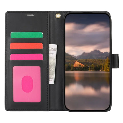 For iPhone 16 Pro Max Case with Hand Strap Flower Imprint Leather Wallet Phone Cover