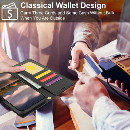 For iPhone 16 Pro Max Case with Hand Strap Flower Imprint Leather Wallet Phone Cover