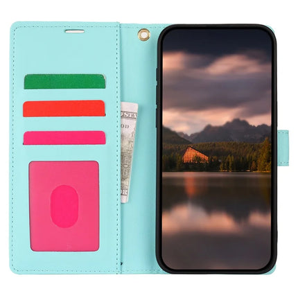 For iPhone 16 Pro Max Case with Hand Strap Flower Imprint Leather Wallet Phone Cover