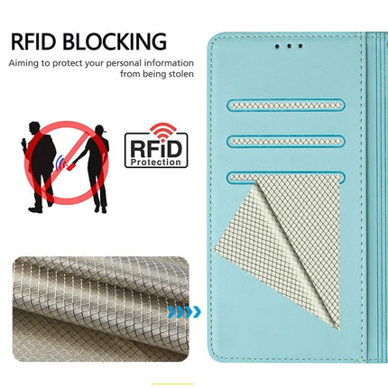 For OnePlus Nord 4 Case Imprinted Honeycomb RFID Blocking Leather Phone Cover with Strap