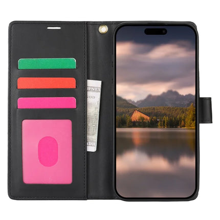 For iPhone 16 Plus Case with Hand Strap Flower Imprint Leather Wallet Phone Cover