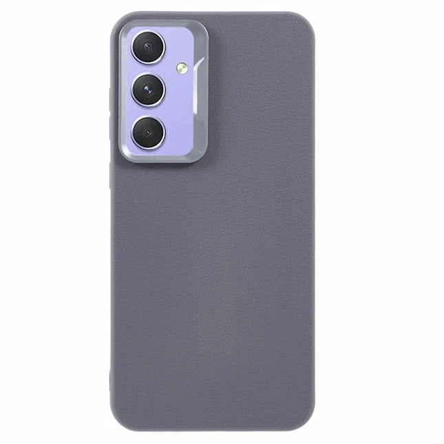 For Samsung Galaxy A54 5G Case Leather Textured TPU Shockproof Phone Cover - Grey