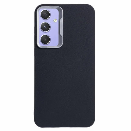 For Samsung Galaxy A54 5G Case Leather Textured TPU Shockproof Phone Cover - Black