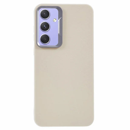 For Samsung Galaxy A54 5G Case Leather Textured TPU Shockproof Phone Cover - White