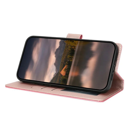For iPhone 15 Pro Max Case with Hand Strap Flower Imprint Leather Wallet Phone Cover