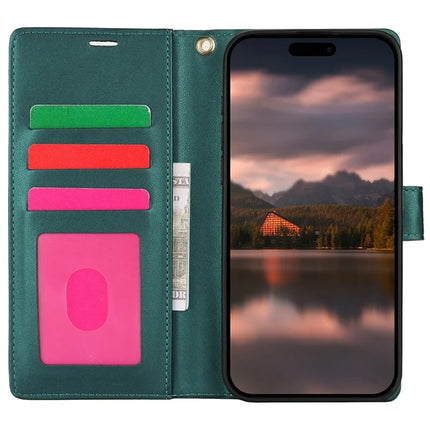 For iPhone 14 / 13 Case with Hand Strap Flower Imprint Leather Wallet Phone Cover