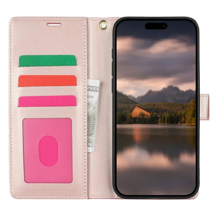 For iPhone 14 / 13 Case with Hand Strap Flower Imprint Leather Wallet Phone Cover