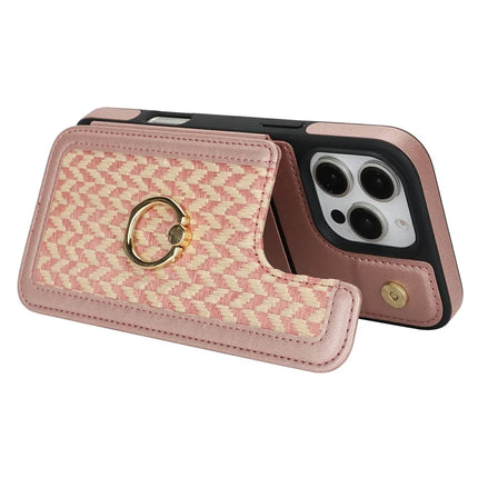 For iPhone 16 Pro Max Case with Card Holder, Strap, Kickstand PU+TPU Phone Back Cover Support RFID Blocking