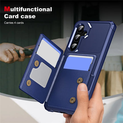 For Samsung Galaxy A55 5G ENKAY Hat-Prince Wallet Card Slot Kickstand PU Leather +TPU Back Phone Cover with Camera Lens Film