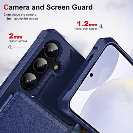 For Samsung Galaxy A55 5G ENKAY Hat-Prince Wallet Card Slot Kickstand PU Leather +TPU Back Phone Cover with Camera Lens Film