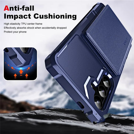 For Samsung Galaxy A55 5G ENKAY Hat-Prince Wallet Card Slot Kickstand PU Leather +TPU Back Phone Cover with Camera Lens Film