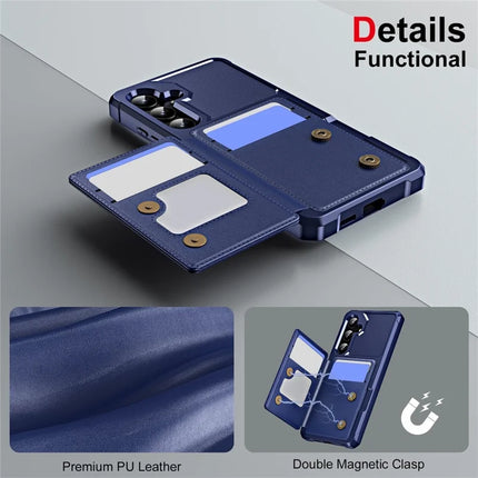For Samsung Galaxy A55 5G ENKAY Hat-Prince Wallet Card Slot Kickstand PU Leather +TPU Back Phone Cover with Camera Lens Film