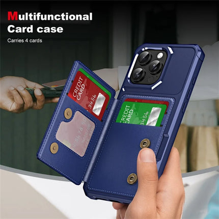 For iPhone 16 Pro Max ENKAY Hat-Prince Wallet Card Slot Kickstand PU Leather +TPU Back Phone Cover with Camera Lens Film