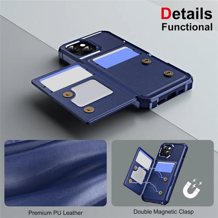For iPhone 14 ENKAY Hat-Prince Wallet Card Slot Kickstand PU Leather +TPU Back Phone Cover with Camera Lens Film