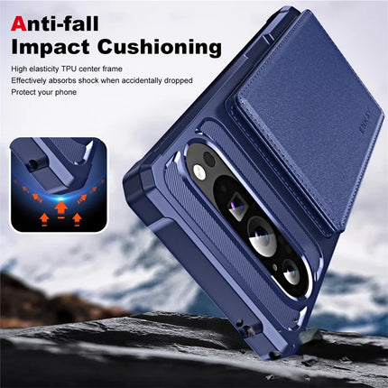 For Google Pixel 9 / Google Pixel 9 Pro ENKAY Hat-Prince Wallet Card Slot Kickstand PU Leather +TPU Back Phone Cover with Camera Lens Film