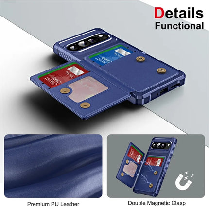 For Google Pixel 9 / Google Pixel 9 Pro ENKAY Hat-Prince Wallet Card Slot Kickstand PU Leather +TPU Back Phone Cover with Camera Lens Film
