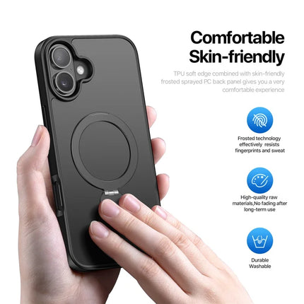 For iPhone 16 Plus Case DUX DUCIS Yind Series PC+TPU Phone Cover Compatible with MagSafe with Kickstand