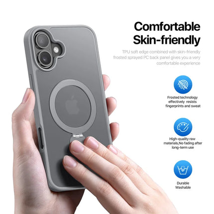 For iPhone 16 Plus Case DUX DUCIS Yind Series PC+TPU Phone Cover Compatible with MagSafe with Kickstand