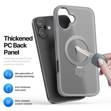 For iPhone 16 Plus Case DUX DUCIS Yind Series PC+TPU Phone Cover Compatible with MagSafe with Kickstand