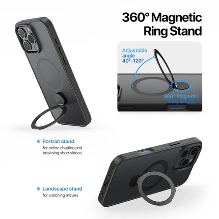 For iPhone 16 Pro Max Case DUX DUCIS Yind Series PC+TPU Phone Cover Compatible with MagSafe with Kickstand