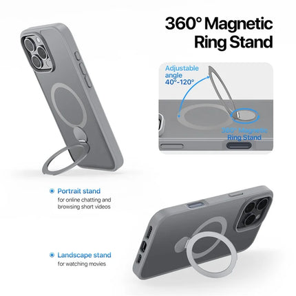 For iPhone 16 Pro Max Case DUX DUCIS Yind Series PC+TPU Phone Cover Compatible with MagSafe with Kickstand