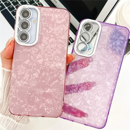 For Samsung Galaxy A16 4G / 5G Case IMD Design Shockproof PC+TPU Phone Cover with Glass Lens Film