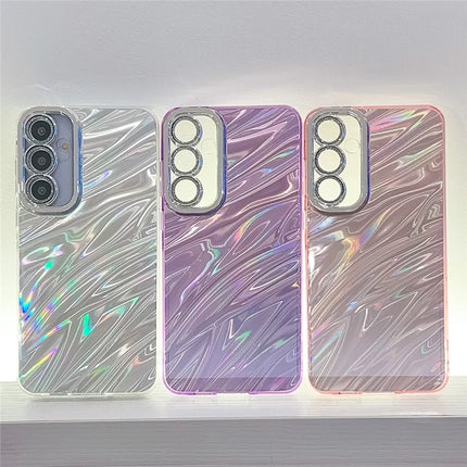 For Samsung Galaxy A16 4G / 5G Case IMD Design Shockproof PC+TPU Phone Cover with Glass Lens Film