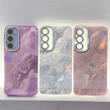 For Samsung Galaxy A36 5G / A56 5G Case IMD Design Shockproof PC+TPU Phone Cover with Glass Lens Film