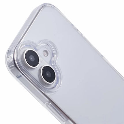 For iPhone 16 Clear Case TPU+PC Back Cover with Touch Button Photography