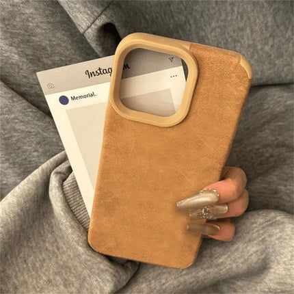 ShopCaseCart Model Case  For  iPhone 15 Pro Max Case Sheepskin Leather Coated TPU Mobile Phone Back Cover