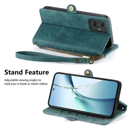 For Motorola Moto G55 5G PU Leather Stand Wallet Cover Geometry Imprinted Phone Case